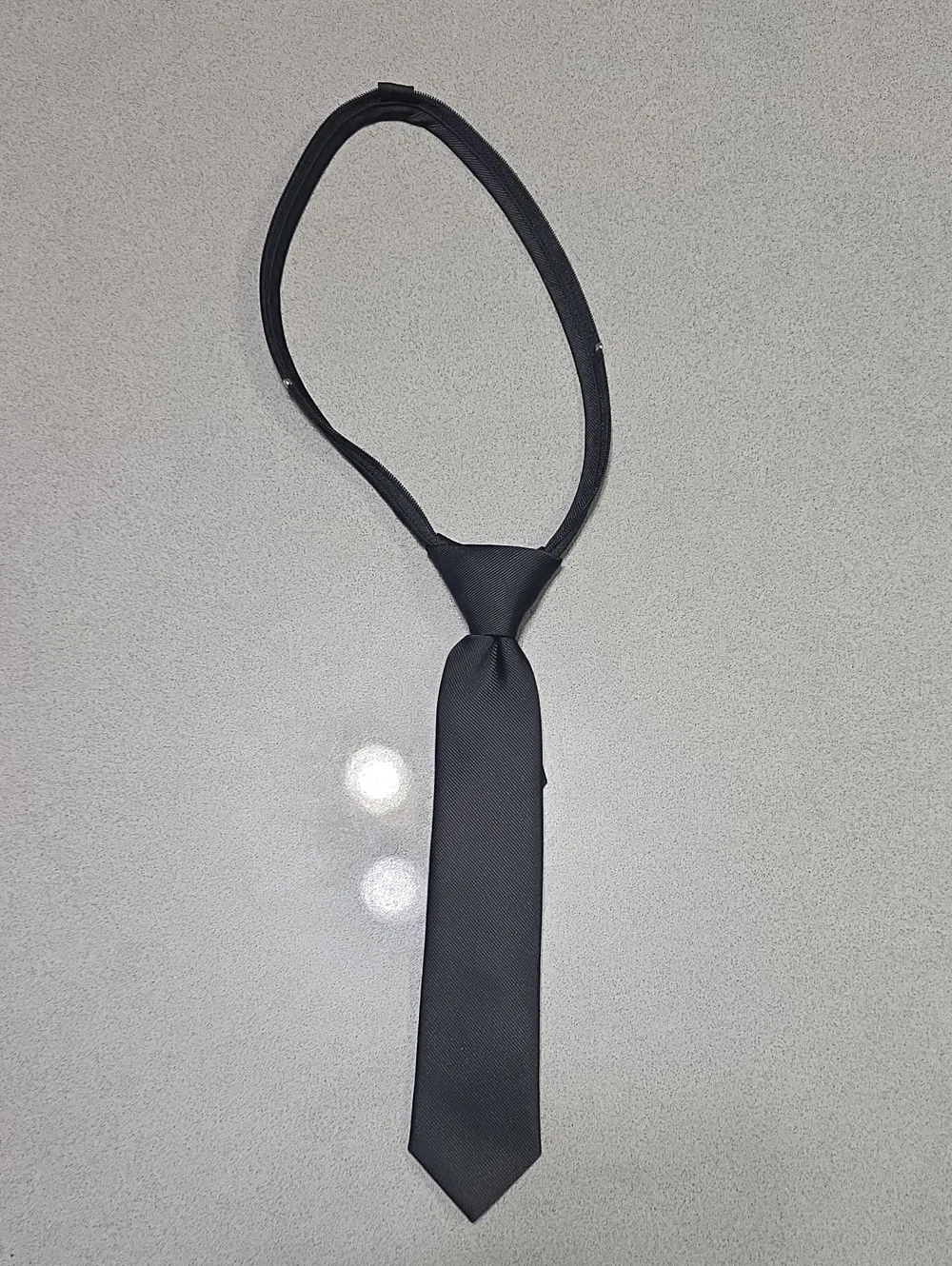 Classic Solid Black Pre-Tied Tie